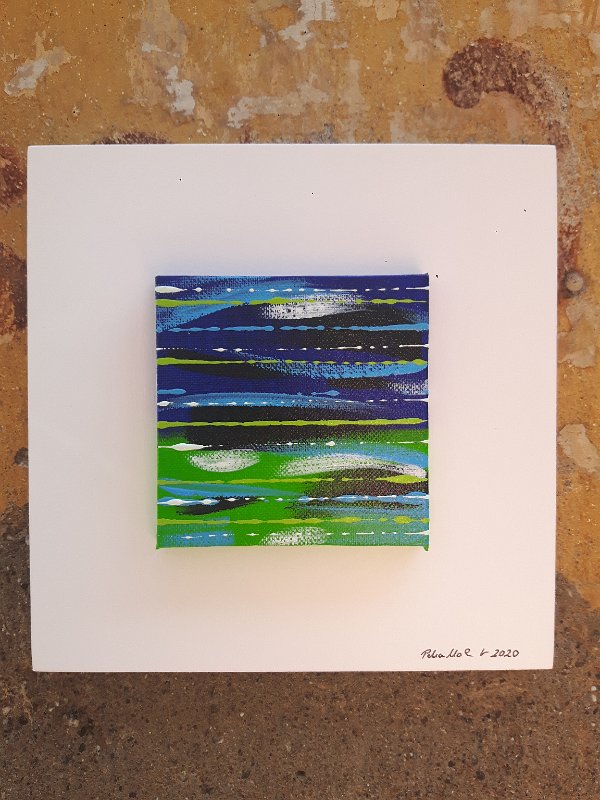 Coloured lines 35 2020 20x20 Acryl-Lack a LW, SOLD